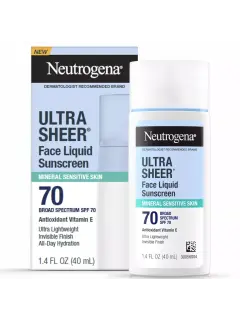 NEUTROGENA ULTRA SHEER MINERAL FACE LIQUID SUNSCREEN SPF 70- 40ML