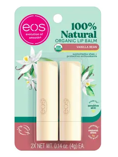 EOS 100% NATURAL & ORGANIC LIP BALM STICKS 2X