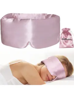 ICOOBREEZE ANTIFAZ DE SEDA 100 % NATURAL PARA DORMIR ROSA