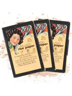 PALLADIO PAPELES ABSORBENTES DE GRASA HOJAS DE ARROZ TRANSLUCENT 10G