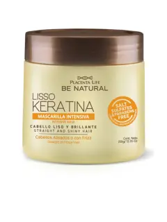 BE NATURAL MASCARILLA LISSO KERATINA PARA CABELLO LISO Y BRILLANTE 350G