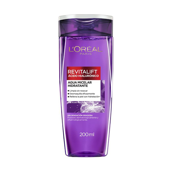 LOREAL REVITALIFT ACIDO HIALURONICO AGUA MICELAR 200ML
