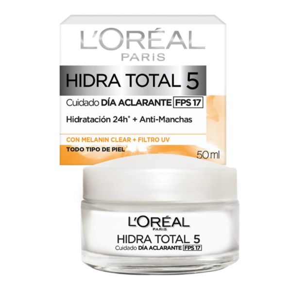 LOREAL HIDRATOTAL 5 CREMA ACLARANTE DIA   50ML